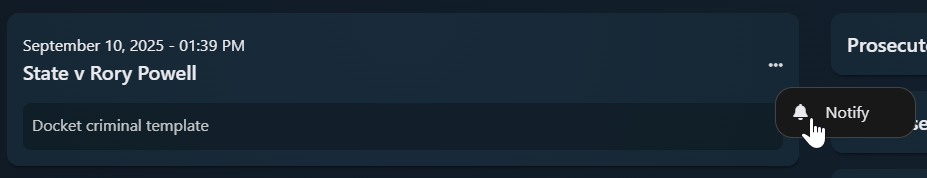 click notify in a report